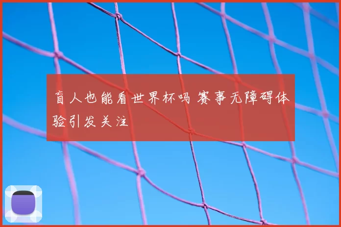 盲人也能看世界杯吗 赛事无障碍体验引发关注